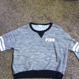 grey pink brand sweater